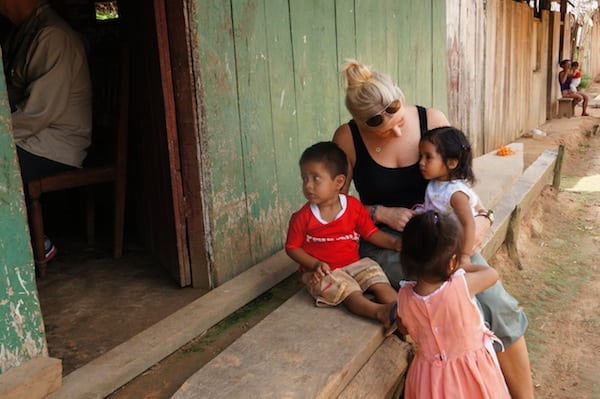 Michaela Guzy in the Amazon, Peru with Aqua Expeditions.