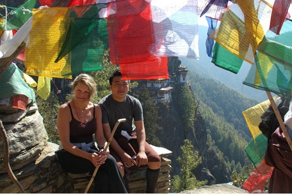 Sonam the Saviour: my guide and I at Tiger's Nest.