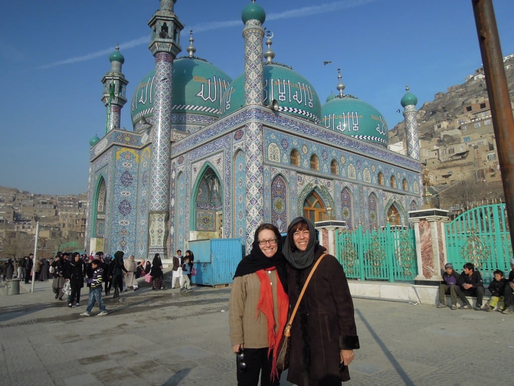 Wendy Summer, ZAANHA's founder, with a friend in Afghanistan.