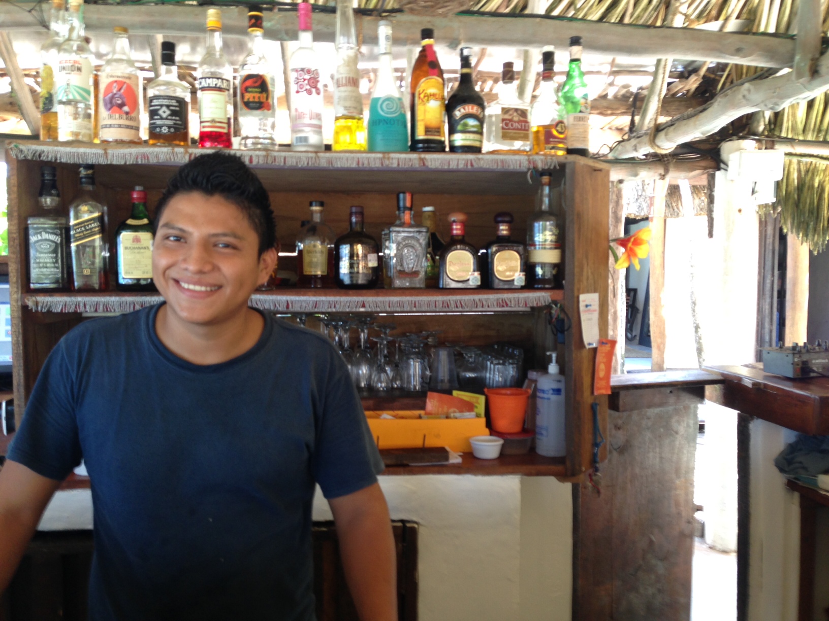 The beach club bartender at PPP.
