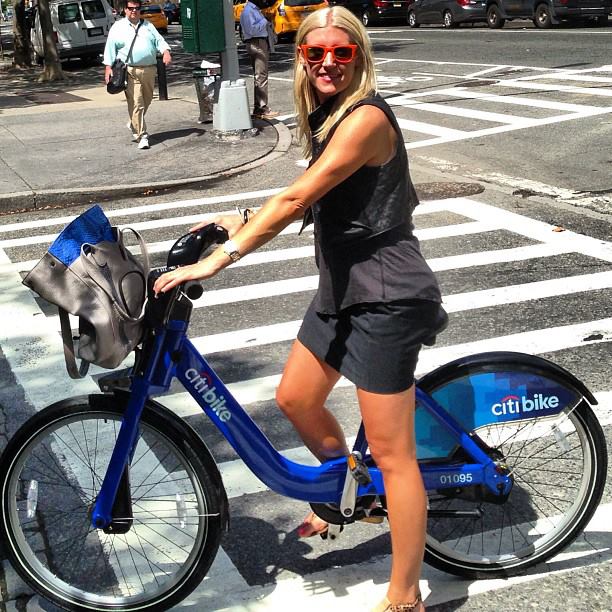 OTPYM Founder, Michaela Guzy, spotted biking around town.