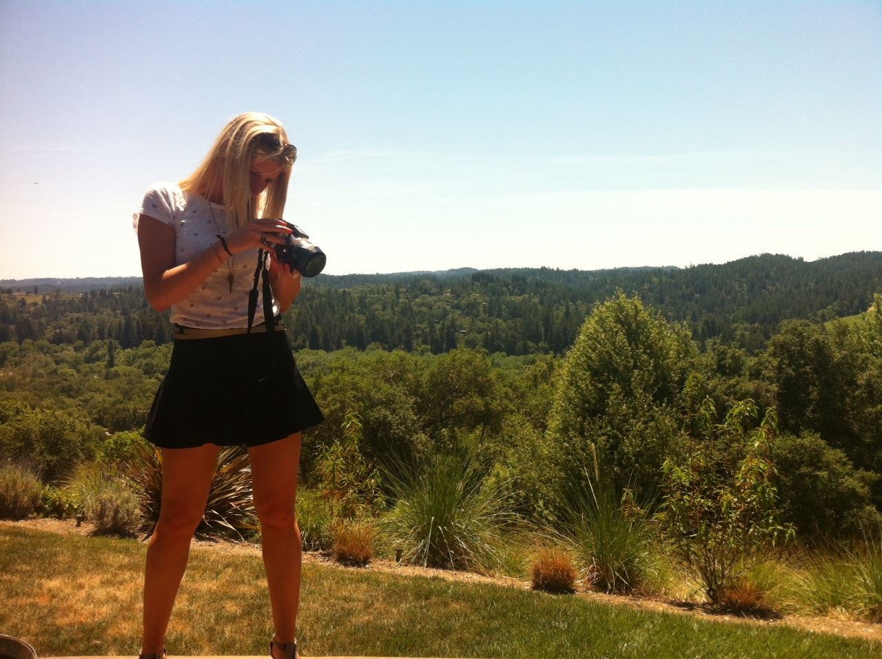 Michaela making sure she captured Gary Farrell Russell River Valley.