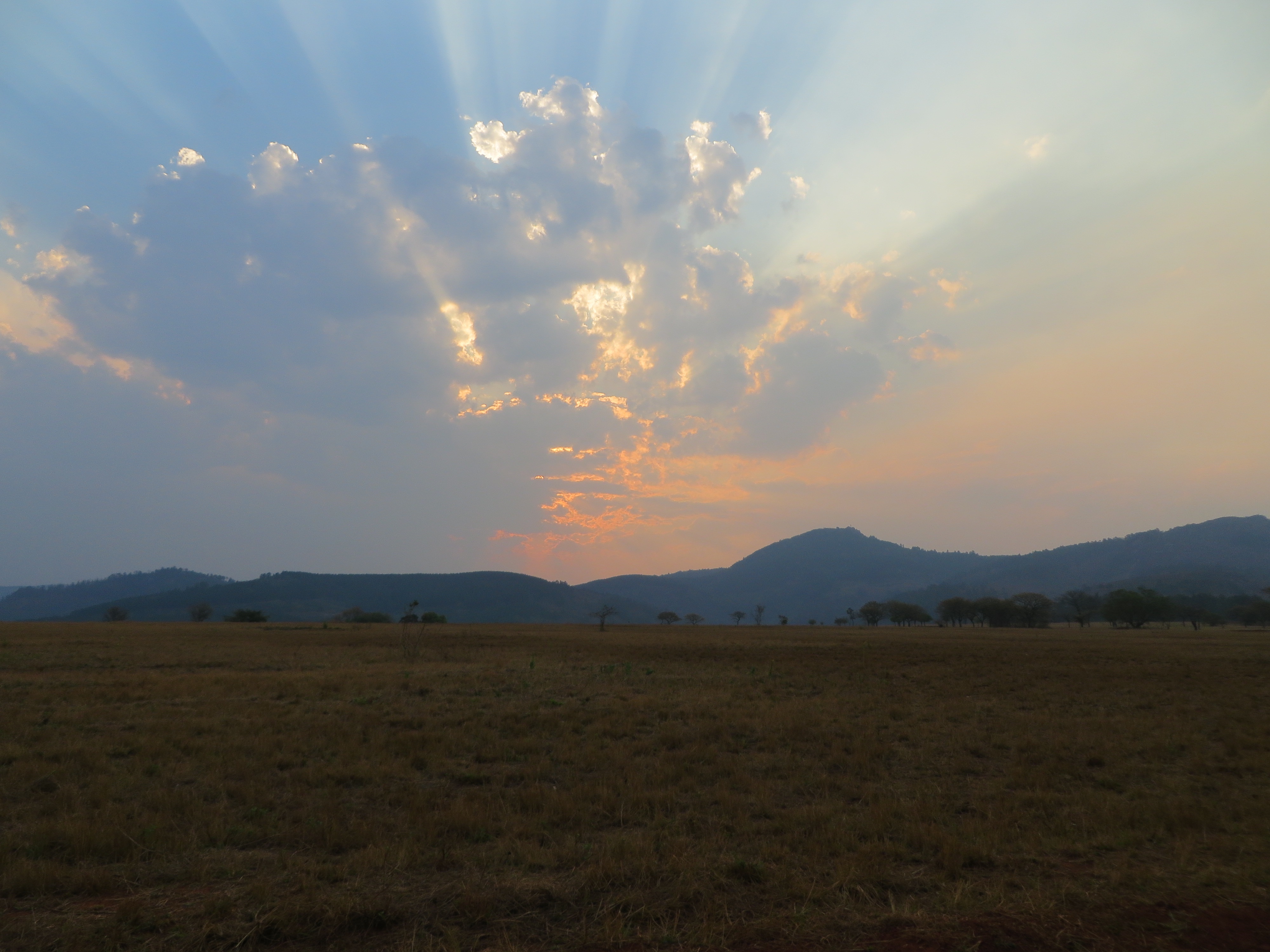 Sunrise over the mountains of The Kingdom of Swaziland.