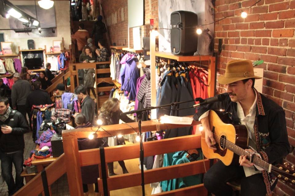 Give back. A Patagonia store and some live music at the recent Worn Wear Film event. Photo Credit: Patagonia.