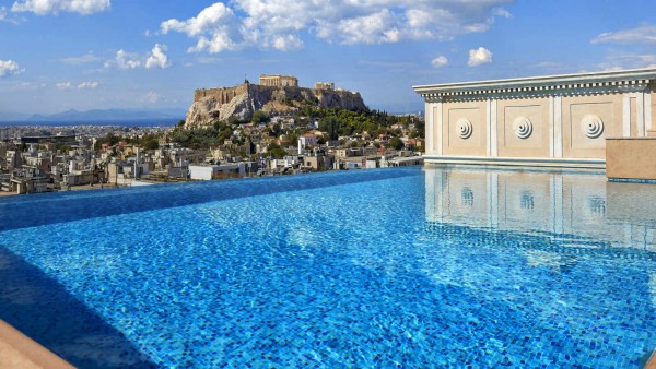Athens Greece infinity pool Hotel King George