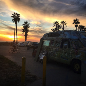 bike sunset santa monica california