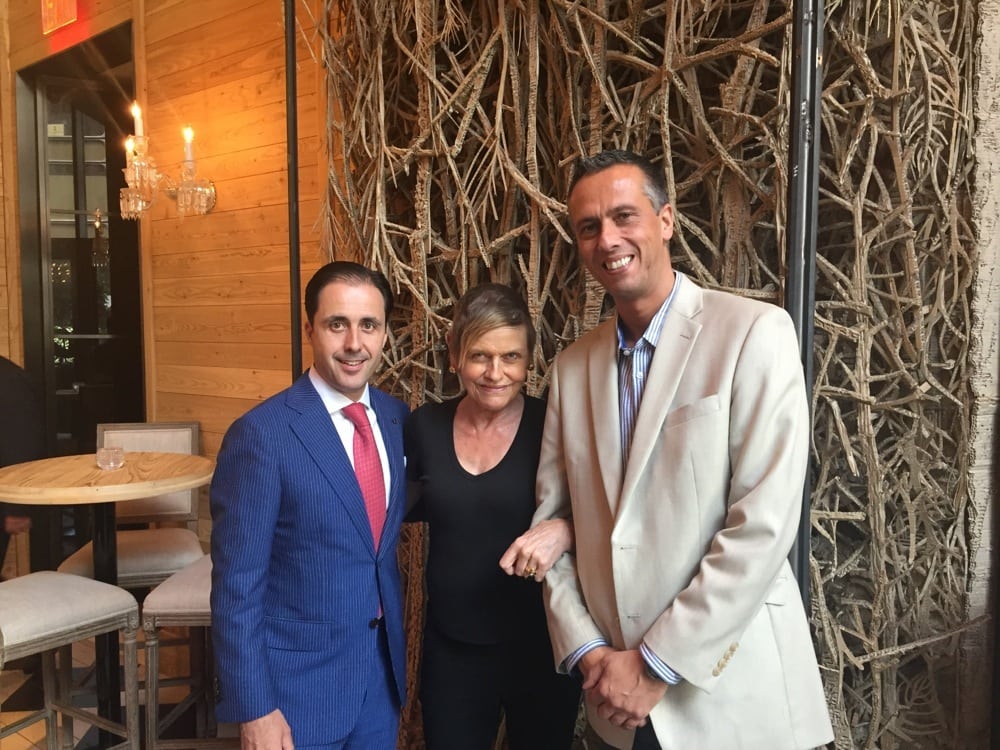 Mary with hotel GM Andrew Turner, on left, and Hans Schaepman, GM of 1 Hotel Central Park