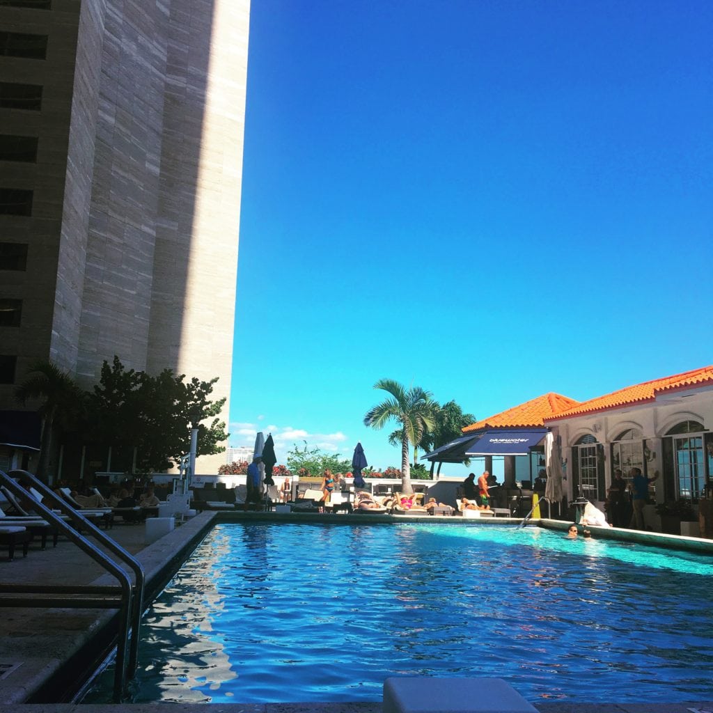 The InterContinental's stunning pool is are is the place to see and be seen. 