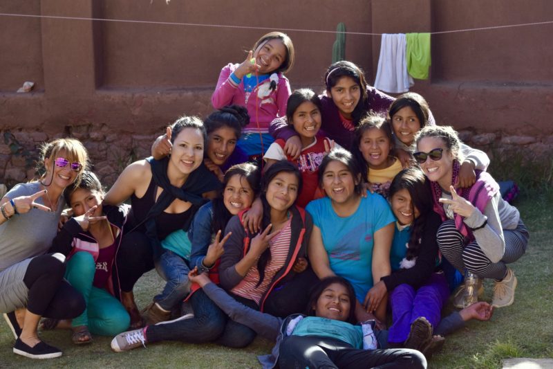 Sacred Valley Project Soujourn Yoga girls Peru
